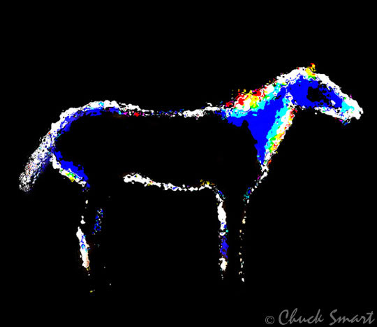 Black Horse in Moonlight